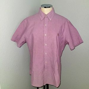 Ralph Lauren Slim Fit Short Sleeve Oxford Shirt Large